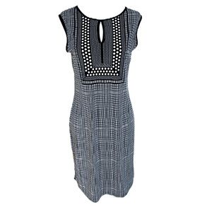 Max Studio Sleeveless Dress Black & Gray Stretchy Size Small